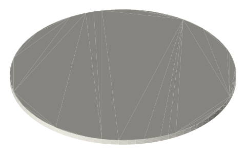 Traxxas 5733 propeller, 2-blade composite 42 × 59 mm (Spartan / M41), isometric render of a generated part