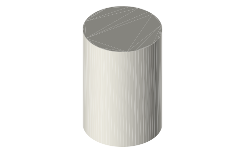 Traxxas Titan 21T 550 reverse-rotation brushed motor (TRX-4), isometric render of a generated part