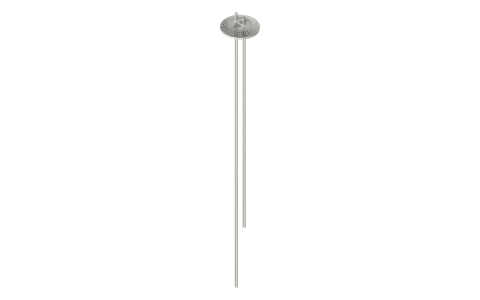 Tri-clamp bubbler gravity caps: measure specific gravity from the lid with two dip tubes, isometric render of a generated part