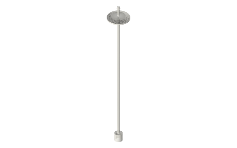 Tri-clamp carbonation stone caps: 1½ in, 4 to 16 in down tube, isometric render of a generated part