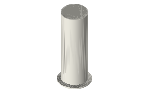 2 in × 152.4 mm closed-end hot spool, bore finished Ø48.00, isometric render of a generated part