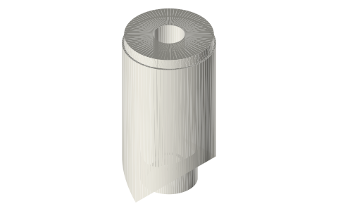 Branch plugs for a 2 in tri-clamp cross crankcase, isometric render of a generated part