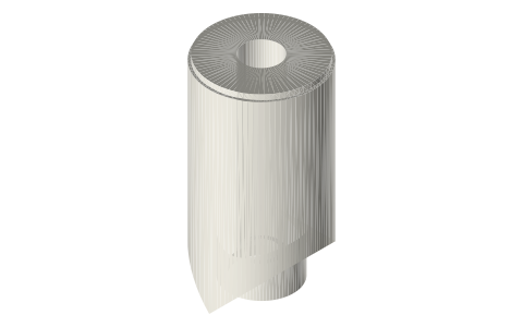 2 in tri-clamp cross branch plugs, isometric render of a generated part