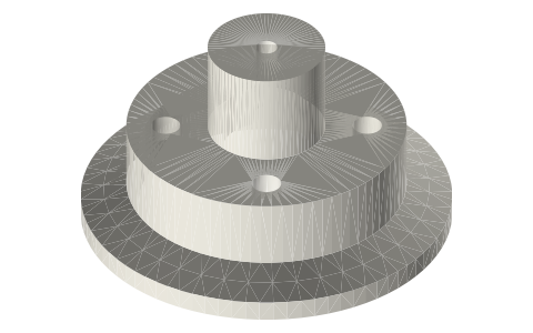 Tri-clamp diaphragm head: 1.5 and 2 in, membrane in place of the gasket, isometric render of a generated part