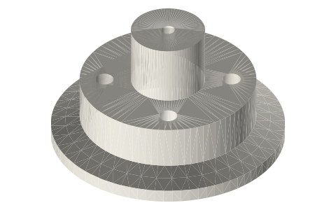 Tri-clamp diaphragm head, 1.5 and 2 in: a membrane clamped in place of the gasket, isometric render of a generated part