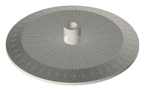 Tri-clamp end caps with ports: NPT, clamp nozzle, hose barb and airlock hole, 1½ to 8 in, isometric render of a generated part