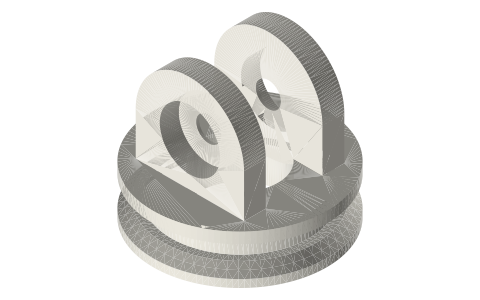 Tri-clamp power pistons: full-bore, ring-less, lapped fit for 1.5, 2 and 3 in spools, isometric render of a generated part