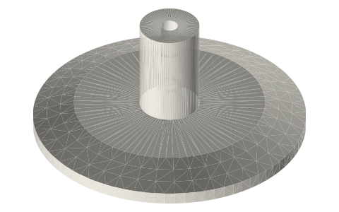 Tri-clamp probe gland caps: Ø4, Ø6 and ¼ in probes, 1 to 3 per cap, isometric render of a generated part