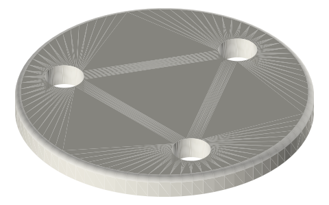 Rolling-diaphragm piston and head retainers, 2 in power head, isometric render of a generated part