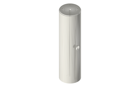 2 in tri-clamp tee inserts for the run and branch, isometric render of a generated part