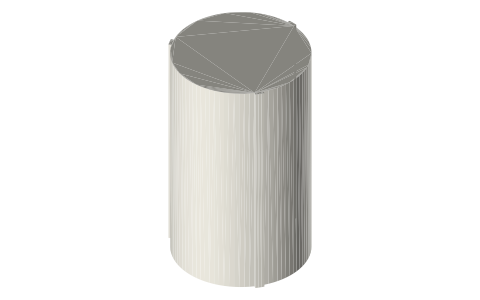 Tri-clamp volume fillers: 2 in tee-run plugs and annular sleeves, isometric render of a generated part