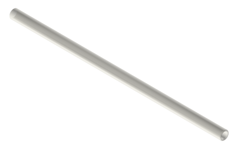 Tube rods Ø5 × Ø3.4, isometric render of a generated part