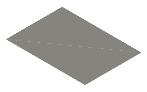 UK rear number plate, two-line (285 × 203 mm), isometric render of a generated part