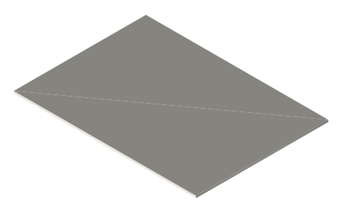 Ultra PRO Standard Size Sleeve (66 × 91 mm), isometric render of a generated part