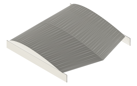 Endplates on ground-effect wings, isometric render of a generated part