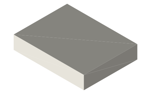Wooster Big Ben 21 in paint tray (BR412), isometric render of a generated part