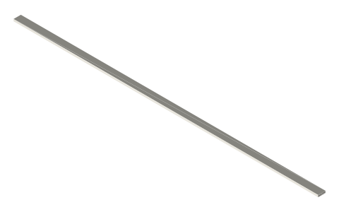 Zip tie (cable tie) 4.8 × 1.3 mm cross-section, isometric render of a generated part